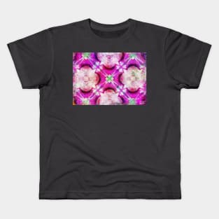 Tea cups and Teaspoons Kaleidoscope Abstract Impressionist Painting Kids T-Shirt